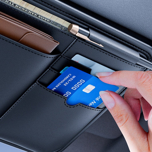 Multifunctionele organizer voor de zonneklep in de auto - handige opbergruimte en gemakkelijke toegang