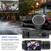 3 Lens Auto Dvr Dash Cam