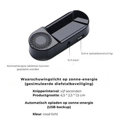 Autodiefstalbeveiliging op zonne-energie