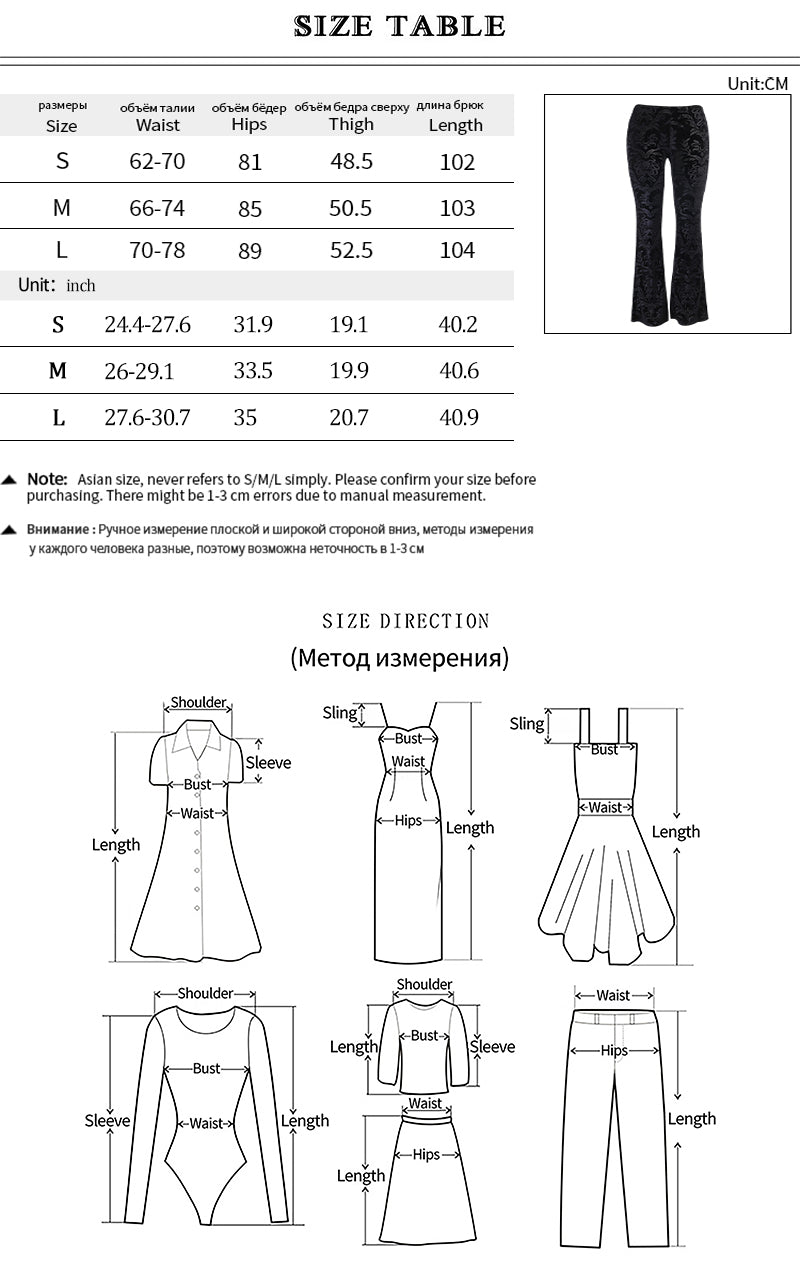 Donkere modieuze flared broek voor dames, suède casual broek met reliëf