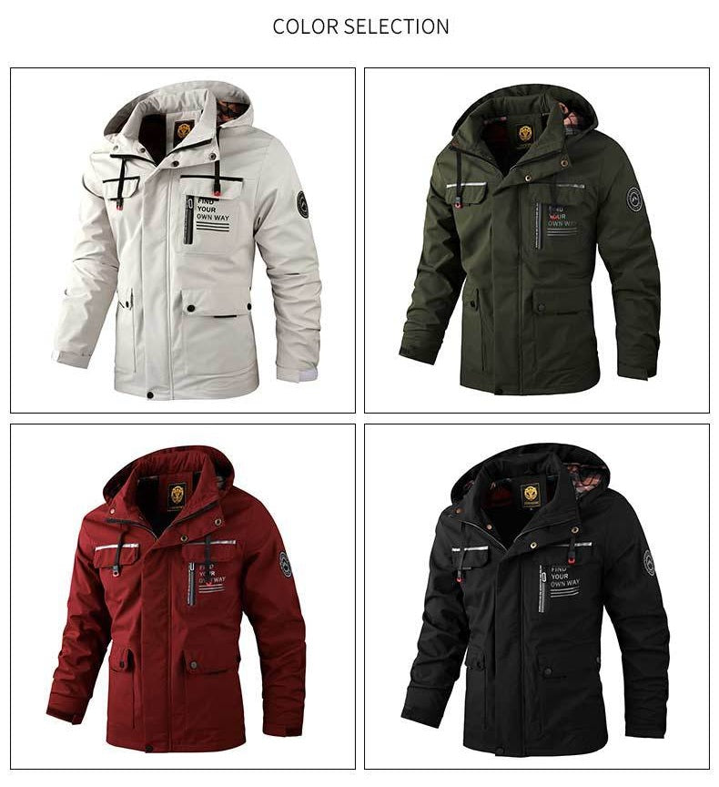 Wind- und wasserdichte Winterjacke für Herren