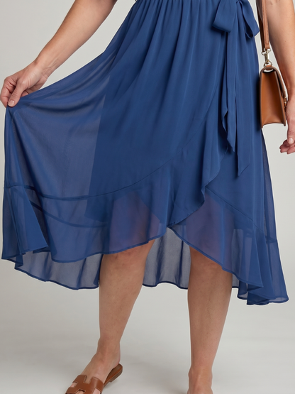 Nina Midikleid Wickeloptik – Ansicht 01