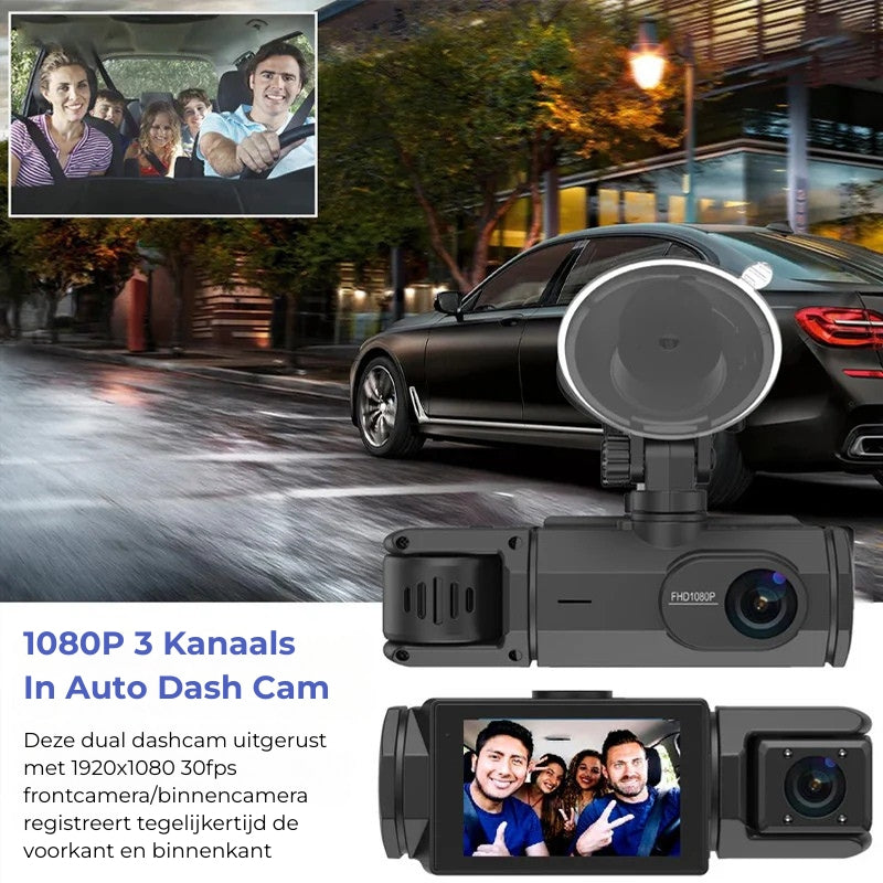 3 Lens Auto Dvr Dash Cam