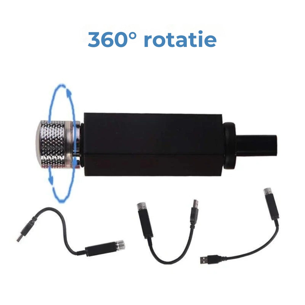 USB Projectielampje Auto Sfeerverlichting