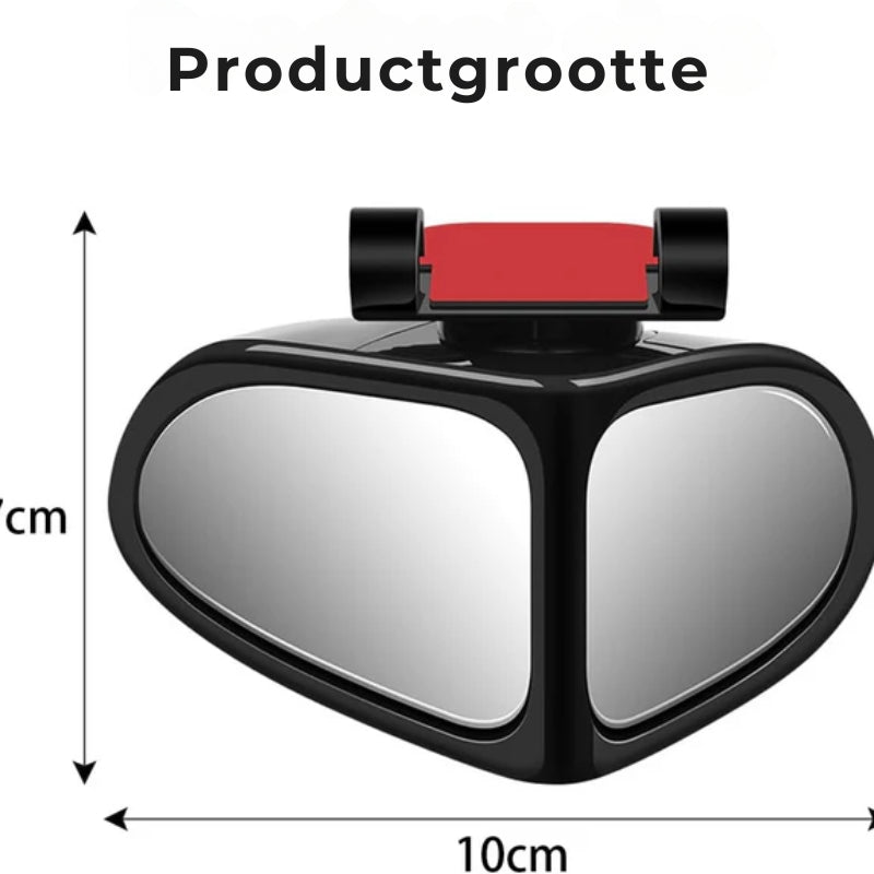 Biflect – Set aus Spiegeln zur Überwachung des toten Winkels, 360° drehbar en mit vergrößerter Sicht (2 Stück)