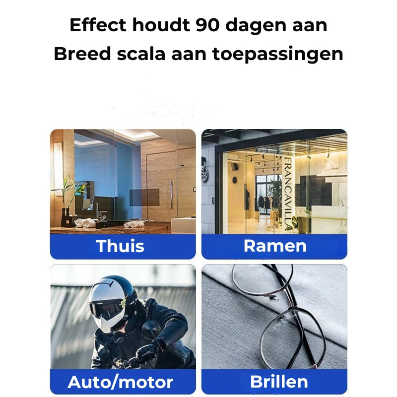 Waterafstotende spray voor autoruiten