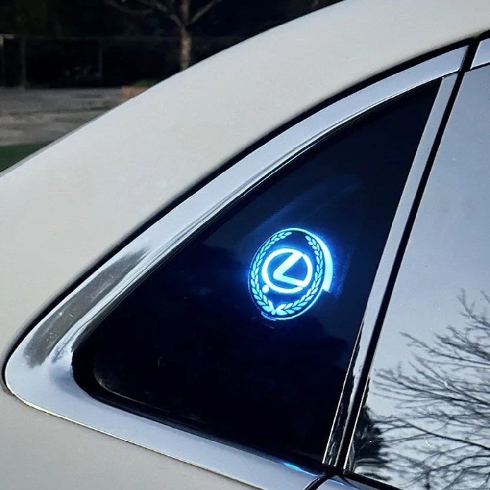 Wiederaufladbares LED-Autologo – Neonlichteffekt