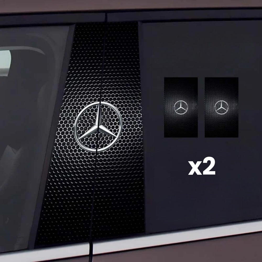 2 Stück Autofensteraufkleber mit Logo