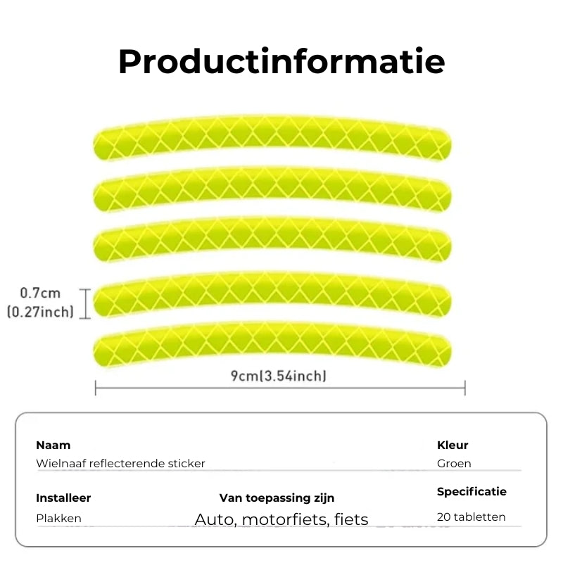 Leuchtende Auto-Radaufkleber (20 Stücke) 