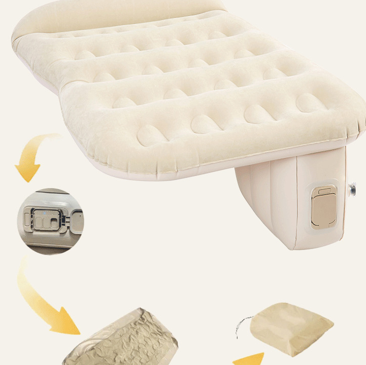 Car Backseat Inflatable Mattress - Electric Pump & Easy Storage