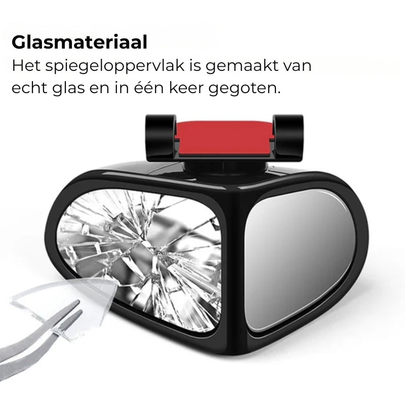 Biflect – Set aus Spiegeln zur Überwachung des toten Winkels, 360° drehbar und mit vergrößerter Sicht (2 Stück)
