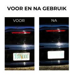 Reflecterende spray voor kentekenplaat