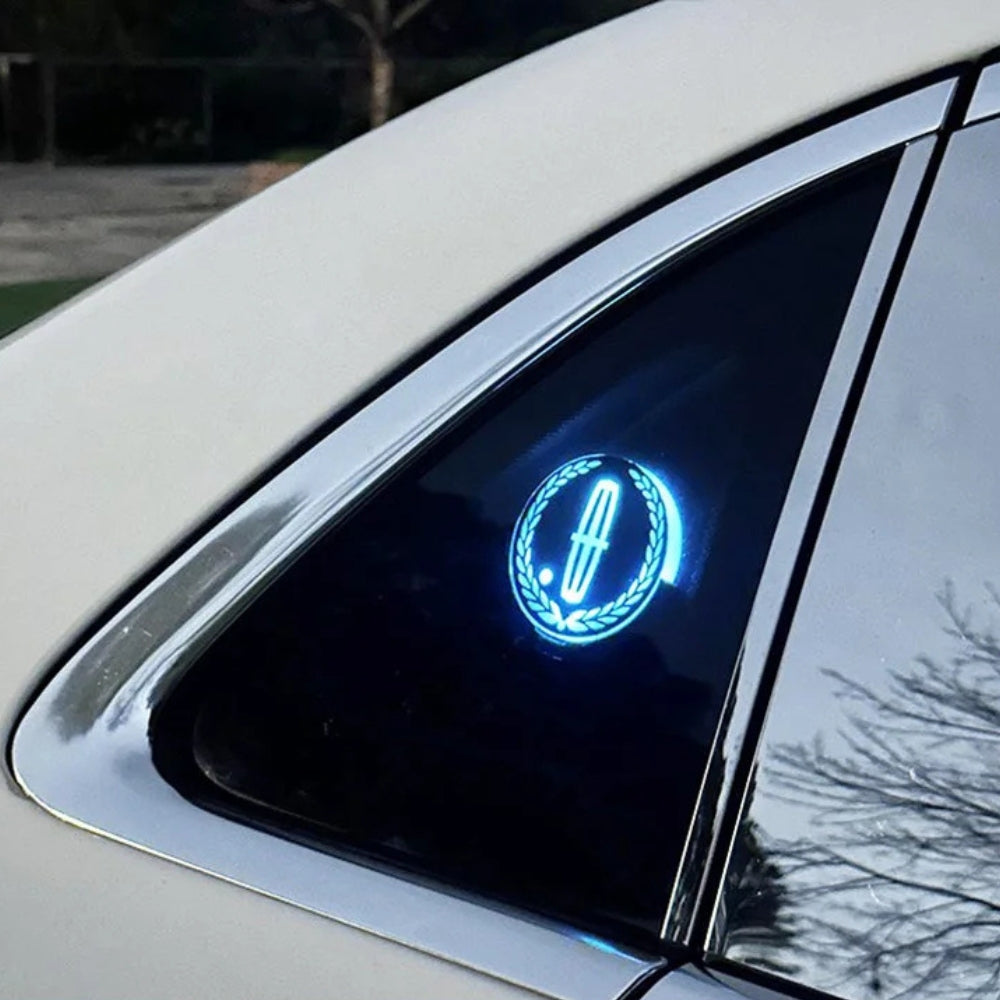 Wiederaufladbares LED-Autologo – Neonlichteffekt