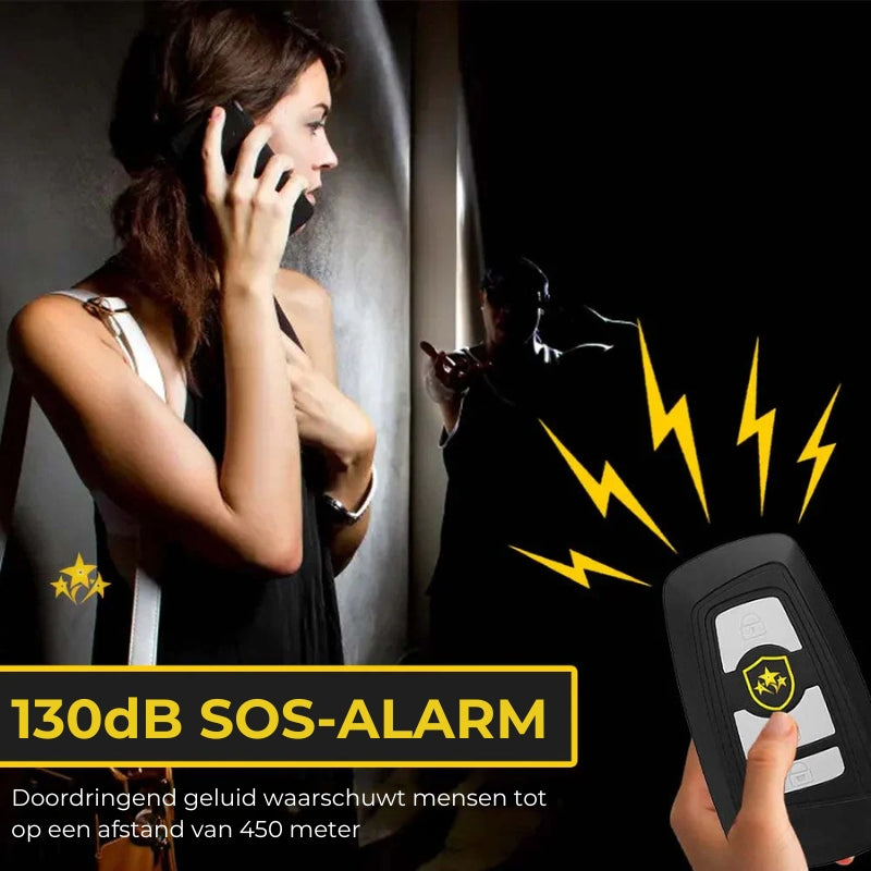 Voltic V77 3-in-1 Überspannungsschutz, Taschenlampe und Alarm-Schlüsselanhänger