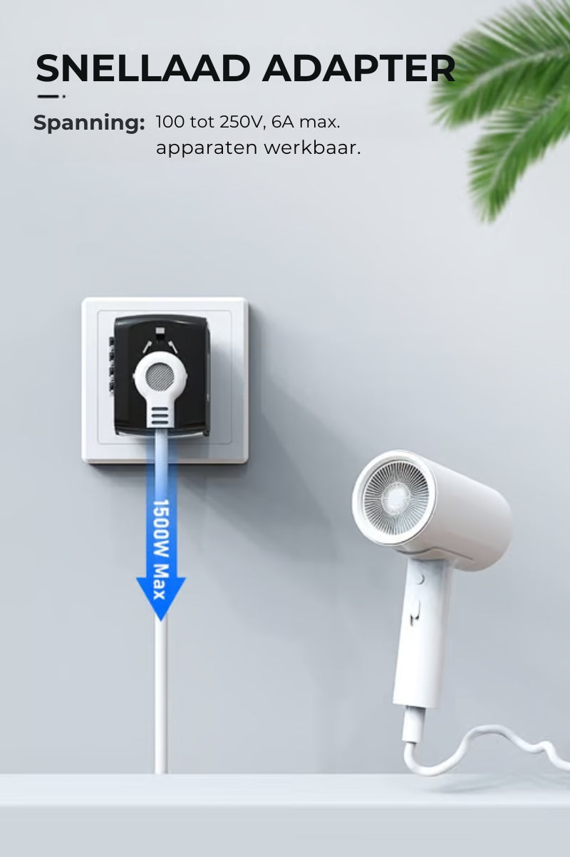 Alles-in-één Reislader Adapter