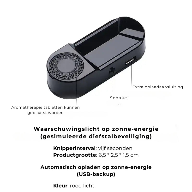 Autodiefstalbeveiliging op zonne-energie