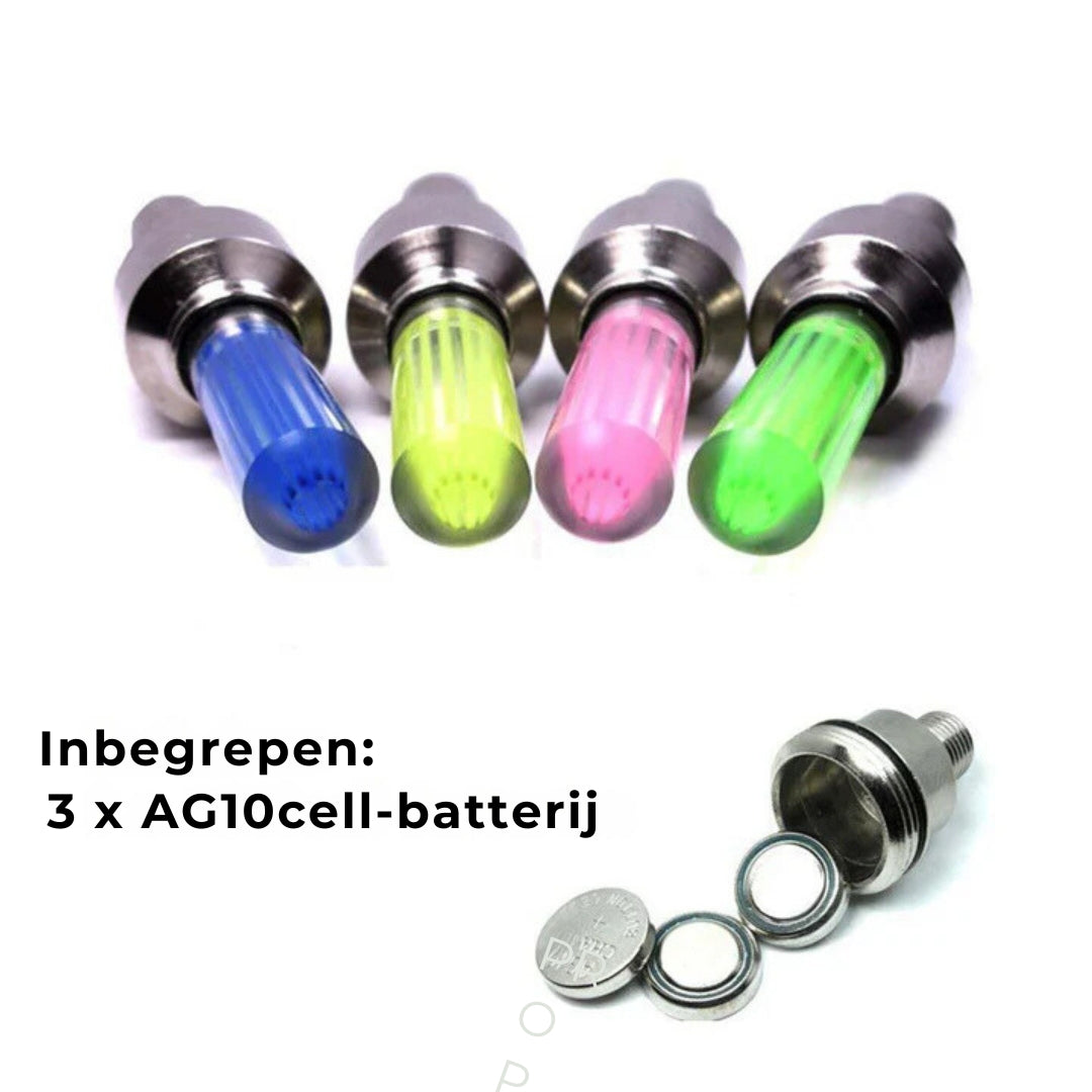 Reifenventilkappen mit LED-Beleuchtung (2 Stück)