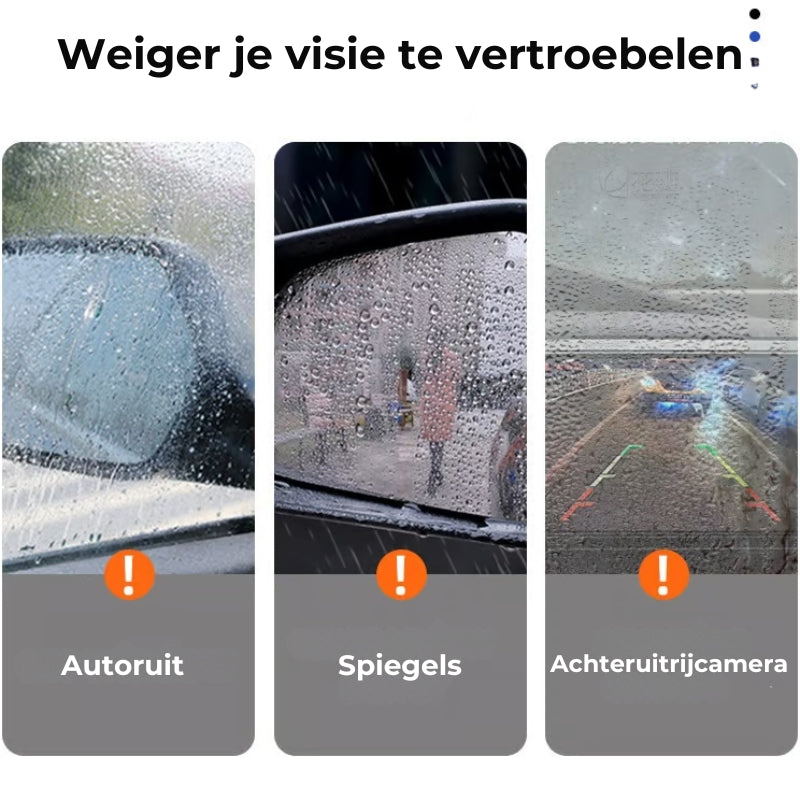 Waterafstotende spray voor autoruiten