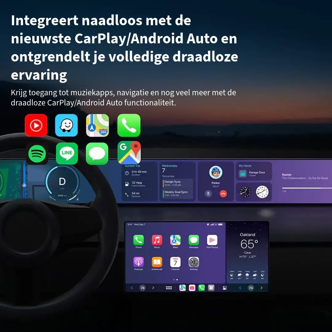Ultra Cube draadloze CarPlay & Android Auto adapter