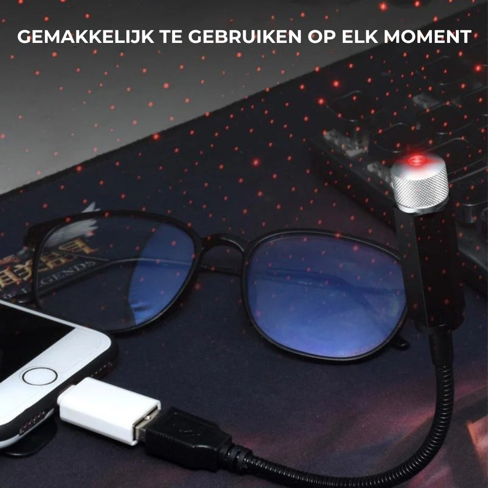 USB Projectielampje Auto Sfeerverlichting