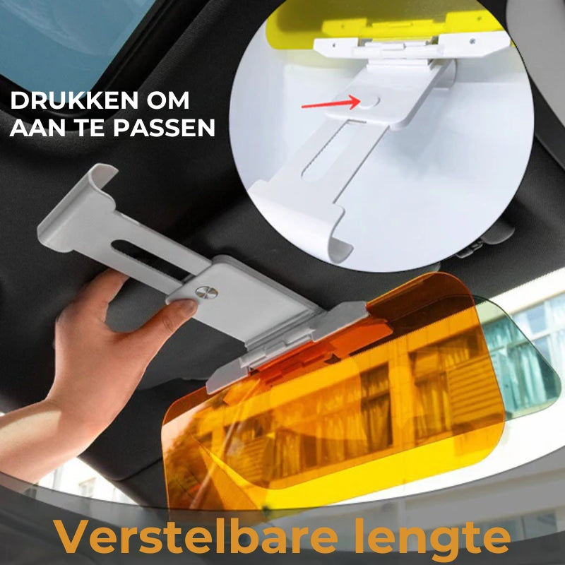 Transparante UV-werende Zonneklep 2-in-1
