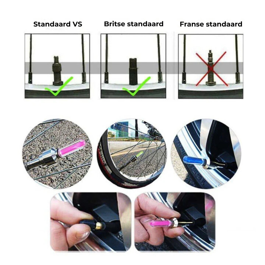Reifenventilkappen mit LED-Beleuchtung (2 Stück)