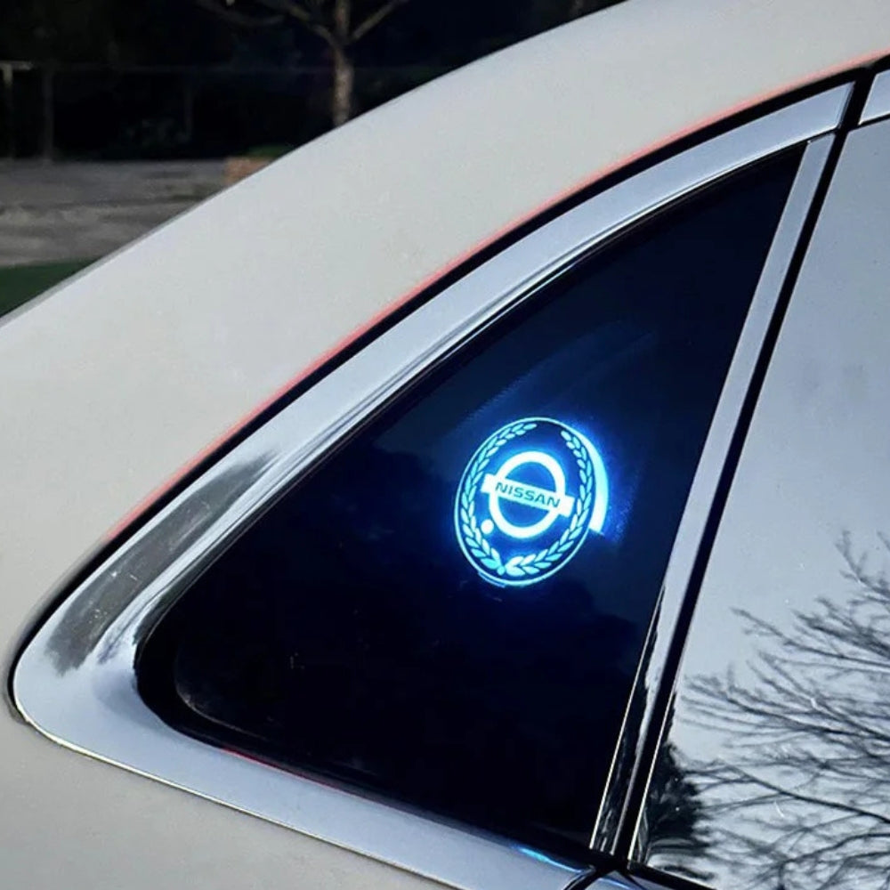 Wiederaufladbares LED-Autologo – Neonlichteffekt