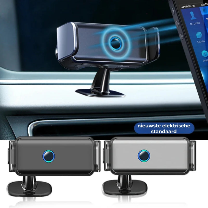 360°-Handyhalterung: Automatische Klemmhalterung für Armaturenbrett und Lüftungsschlitze