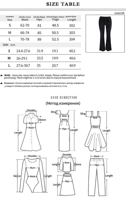 Donkere modieuze flared broek voor dames, suède casual broek met reliëf 