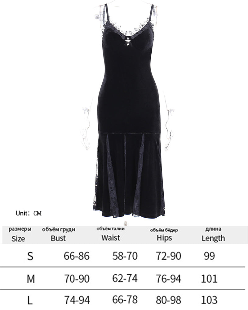 Dark Halloween Style Punk Dress Sexy Lace Print Party Dress Cosplay  Streetwear Y2K Skirt