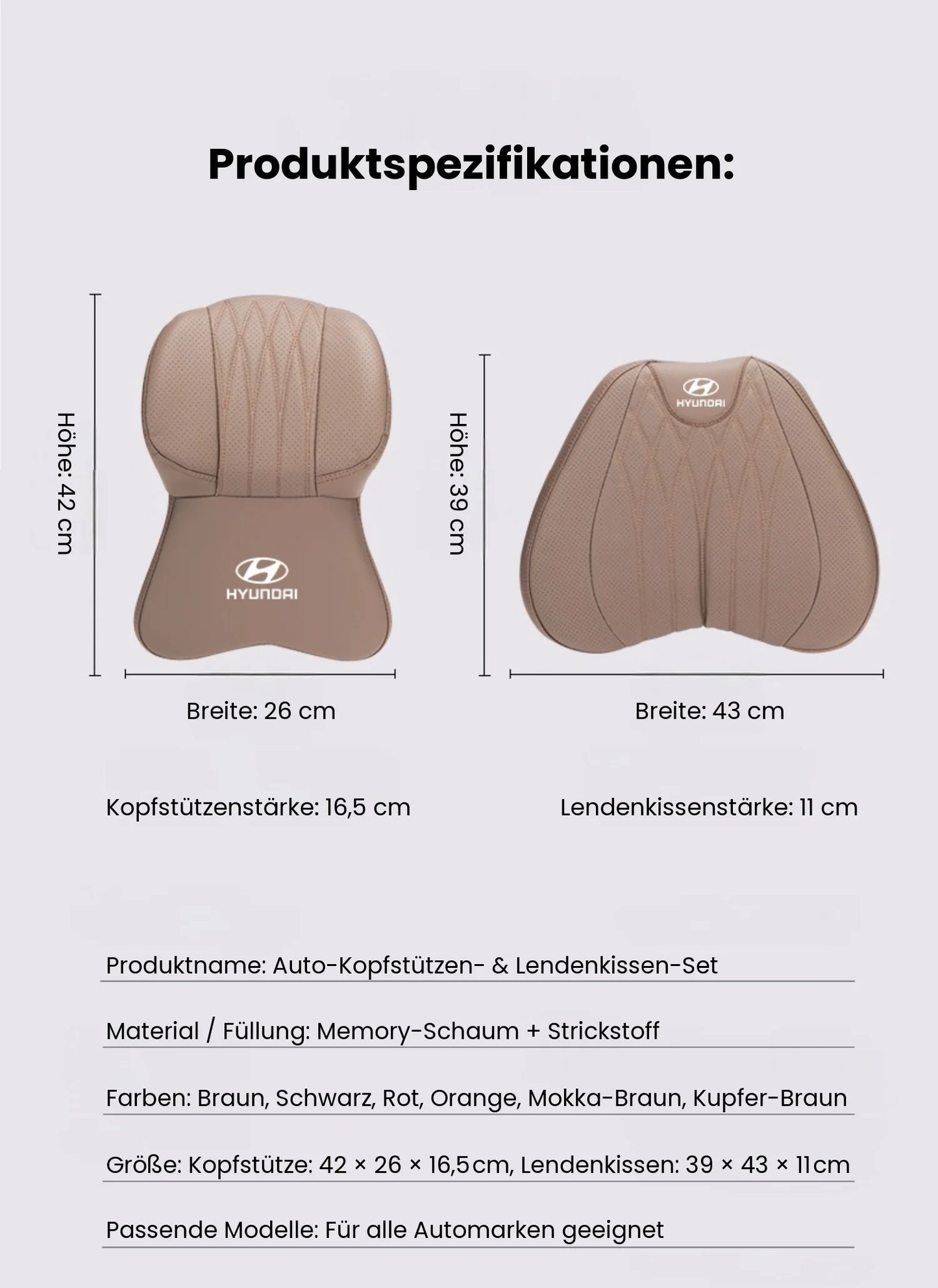 5D Memory-Kopf-Rücken-Set | Halswirbelsäule Schutz 