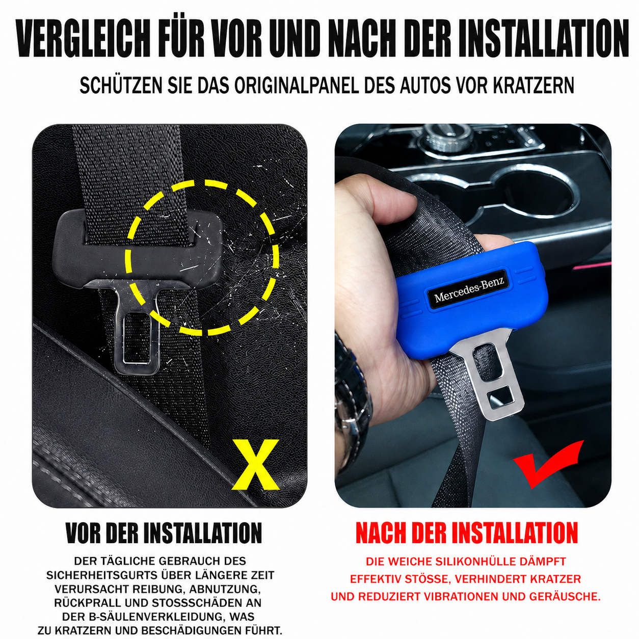 Autosicherheitsgurt Logo-Schutzabdeckung(2 Stück)