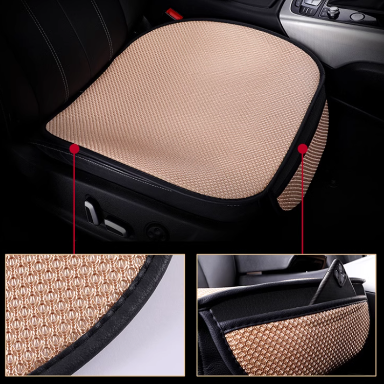 BreezeCore Silk Seat Cushion-Breathable Comfort & Storage Pocket
