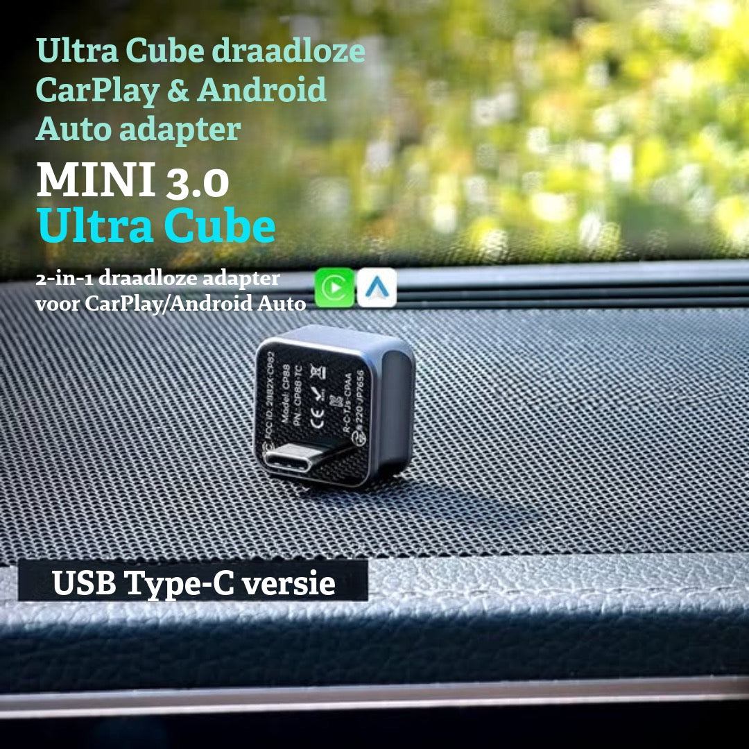 Ultra Cube draadloze CarPlay & Android Auto adapter