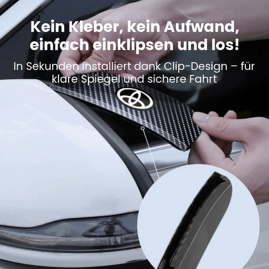 Clip-on-Regenschutz für Spiegel