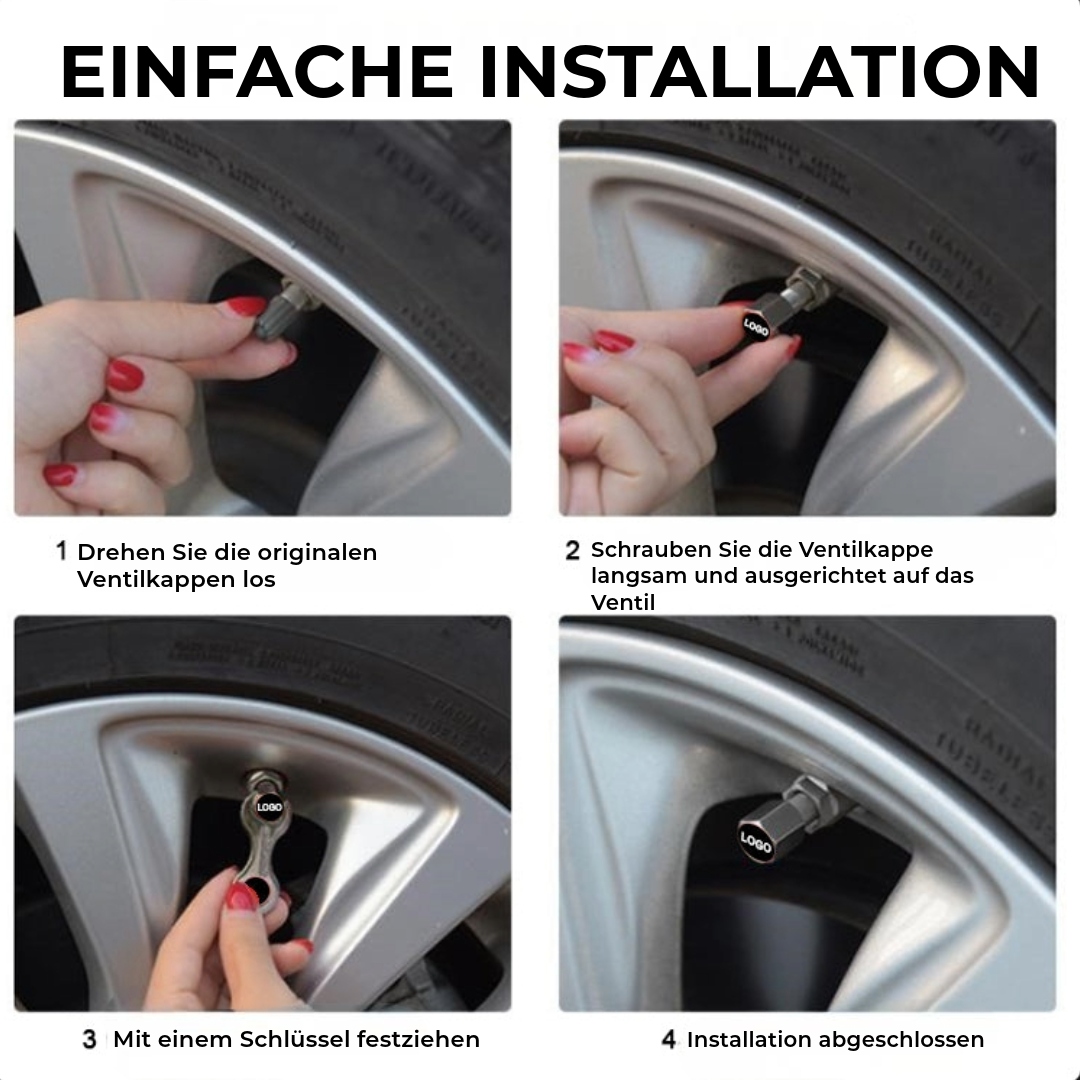 Metallventilkappe für Kraftfahrzeuge