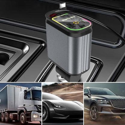 Autolader met ausziehbarem-kabel