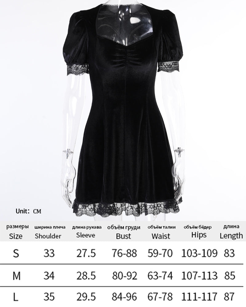 Dark Halloween Style Punk Dress Sexy Lace Print Party Dress Cosplay  Streetwear Y2K Skirt