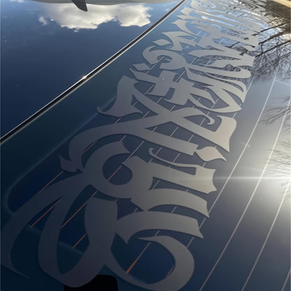 Gotische voorruitsticker