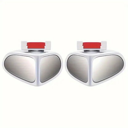 Biflect – Set aus Spiegeln zur Überwachung des toten Winkels, 360° drehbar en mit vergrößerter Sicht (2 Stück)