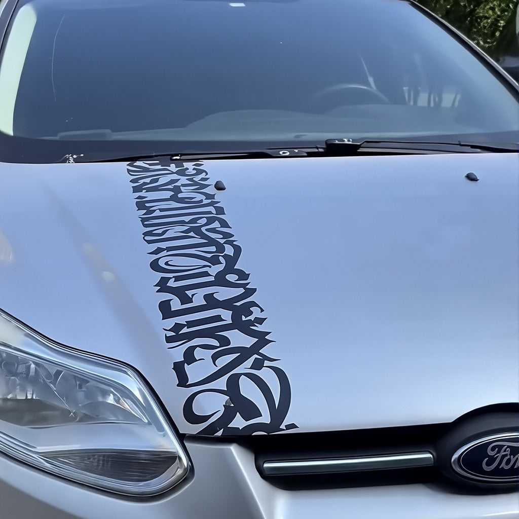 Gotische voorruitsticker