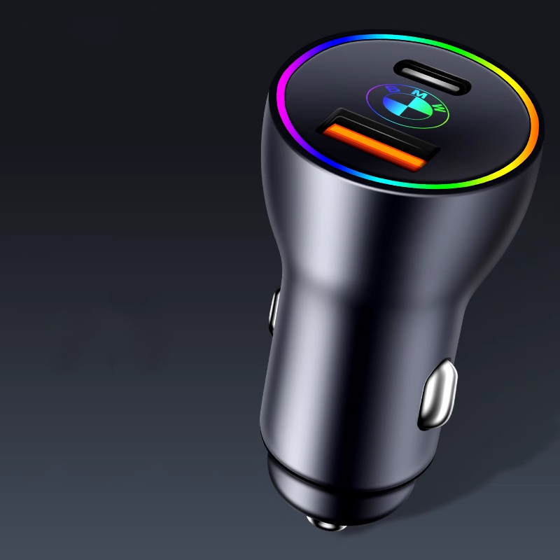 PowerLuxe Car Fast Charger with Ambient Light - Customizable Logo