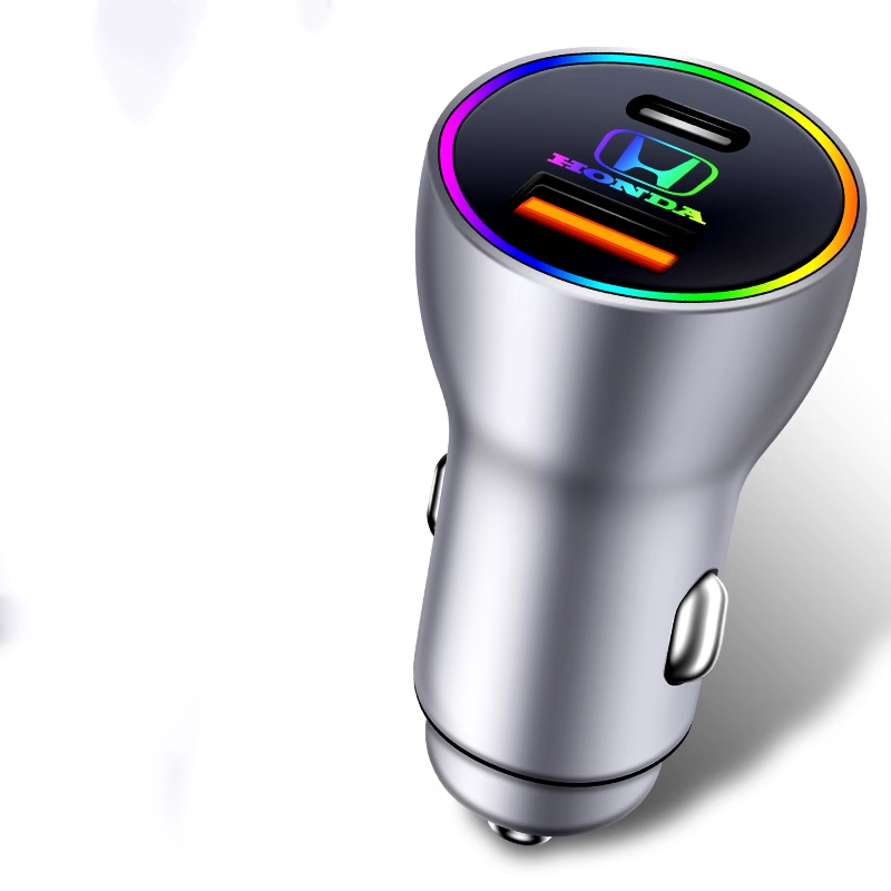 PowerLuxe Car Fast Charger with Ambient Light - Customizable Logo