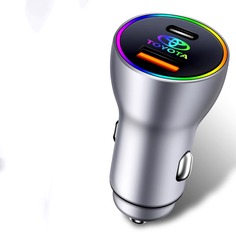 PowerLuxe Car Fast Charger with Ambient Light - Customizable Logo