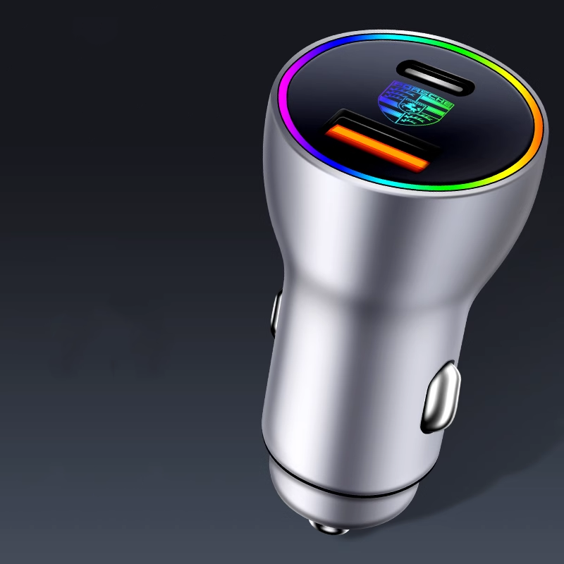 PowerLuxe Car Fast Charger with Ambient Light - Customizable Logo