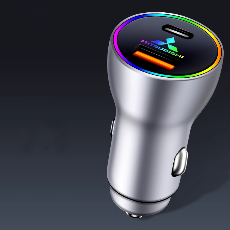 PowerLuxe Car Fast Charger with Ambient Light - Customizable Logo