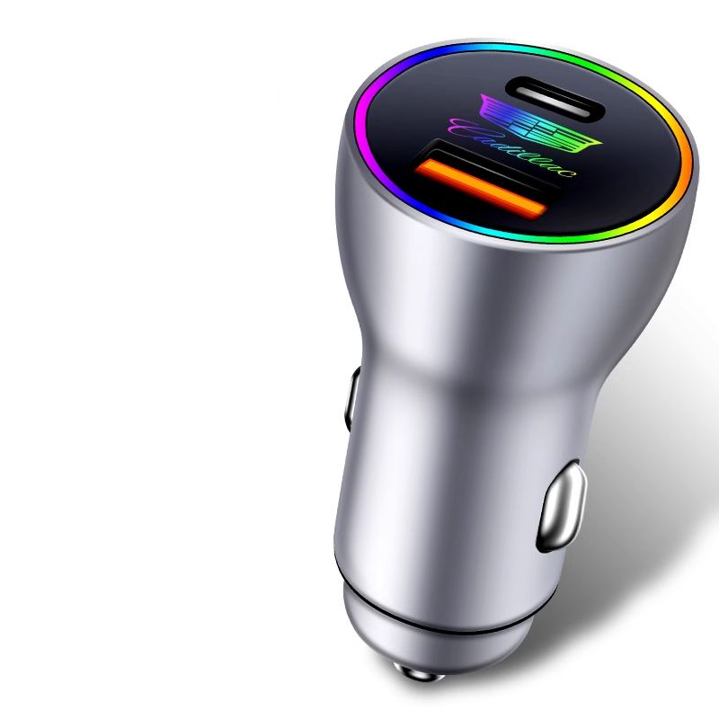 PowerLuxe Car Fast Charger with Ambient Light - Customizable Logo