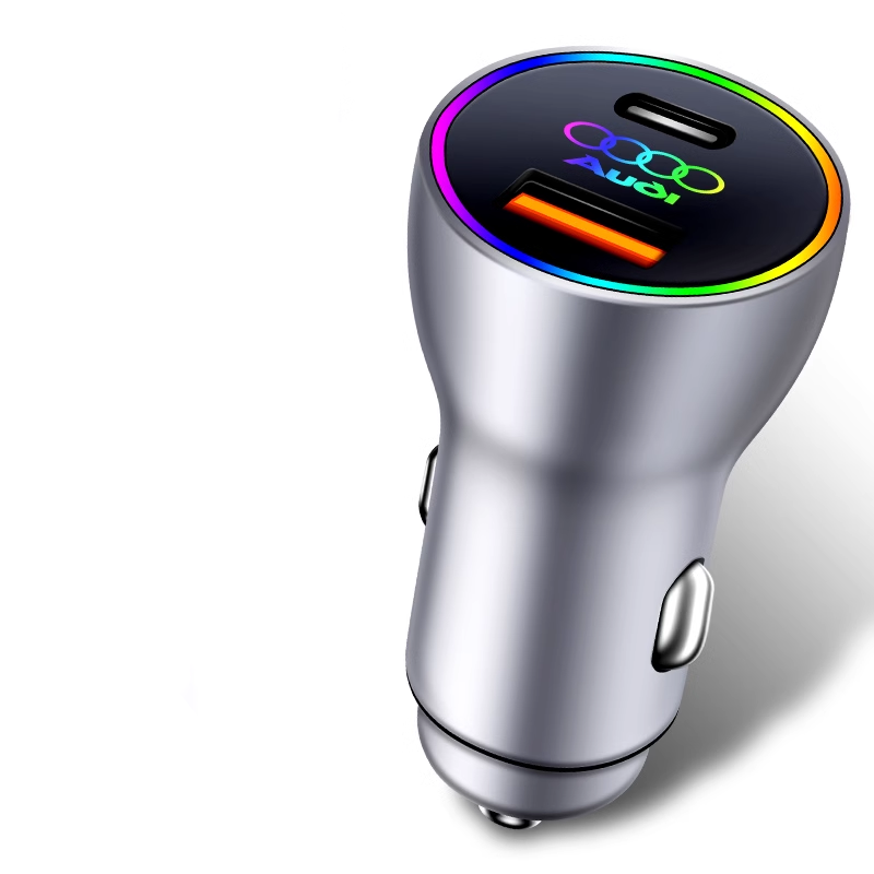 PowerLuxe Car Fast Charger with Ambient Light - Customizable Logo