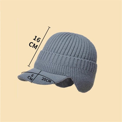Outdoor Elastische Warme Ohrenschutz Gebreite Mütze