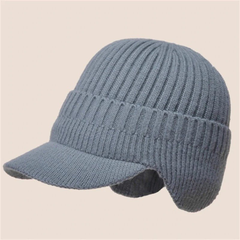 Outdoor Elastische Warme Ohrenschutz Gebreite Mütze